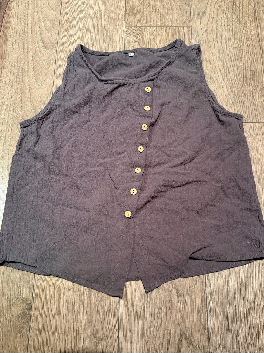Sleeveless Button-Front Women’s Camisole in Dark Gray